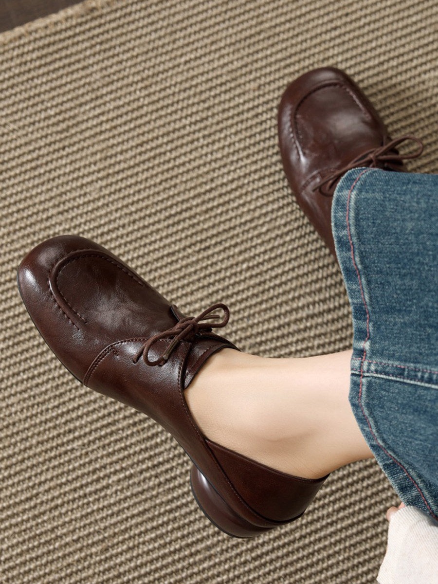 Women's Round-Toe Block Heel Loafers – view 1