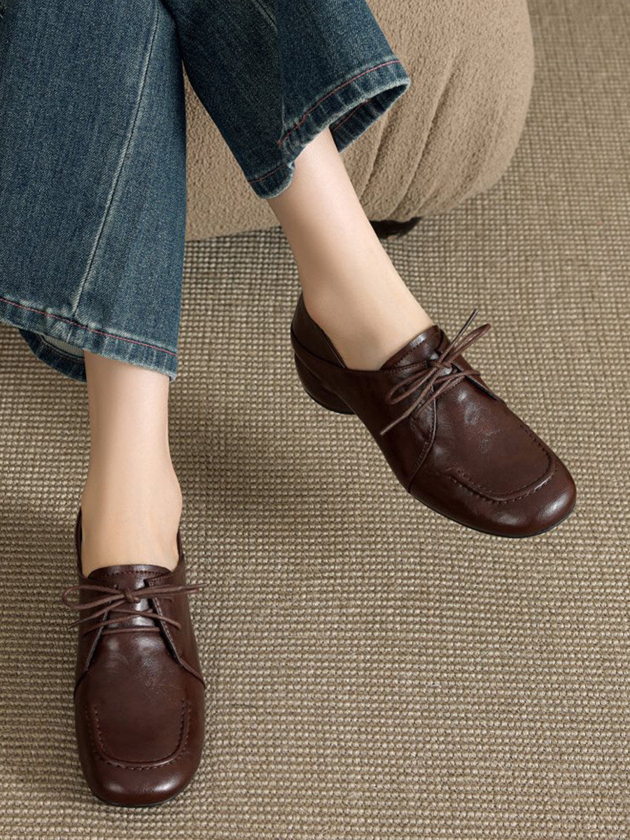 Women's Round-Toe Block Heel Loafers – view 3