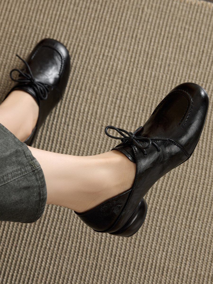 Women's Round-Toe Block Heel Loafers – view 4