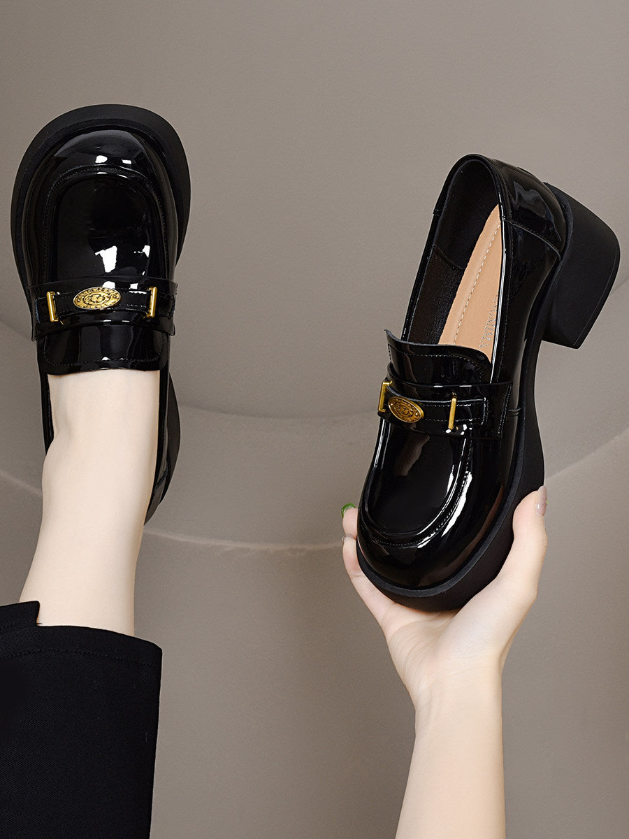 Women's Platform Leather Loafers – view 2