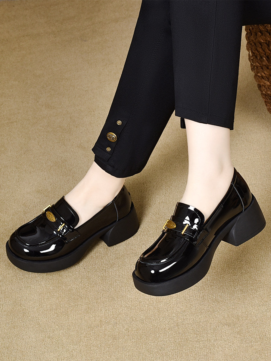 Women's Platform Leather Loafers – view 4