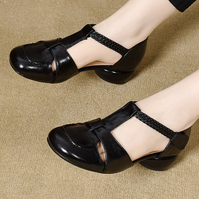 Women's Leather Block Heel Sandals – view 1