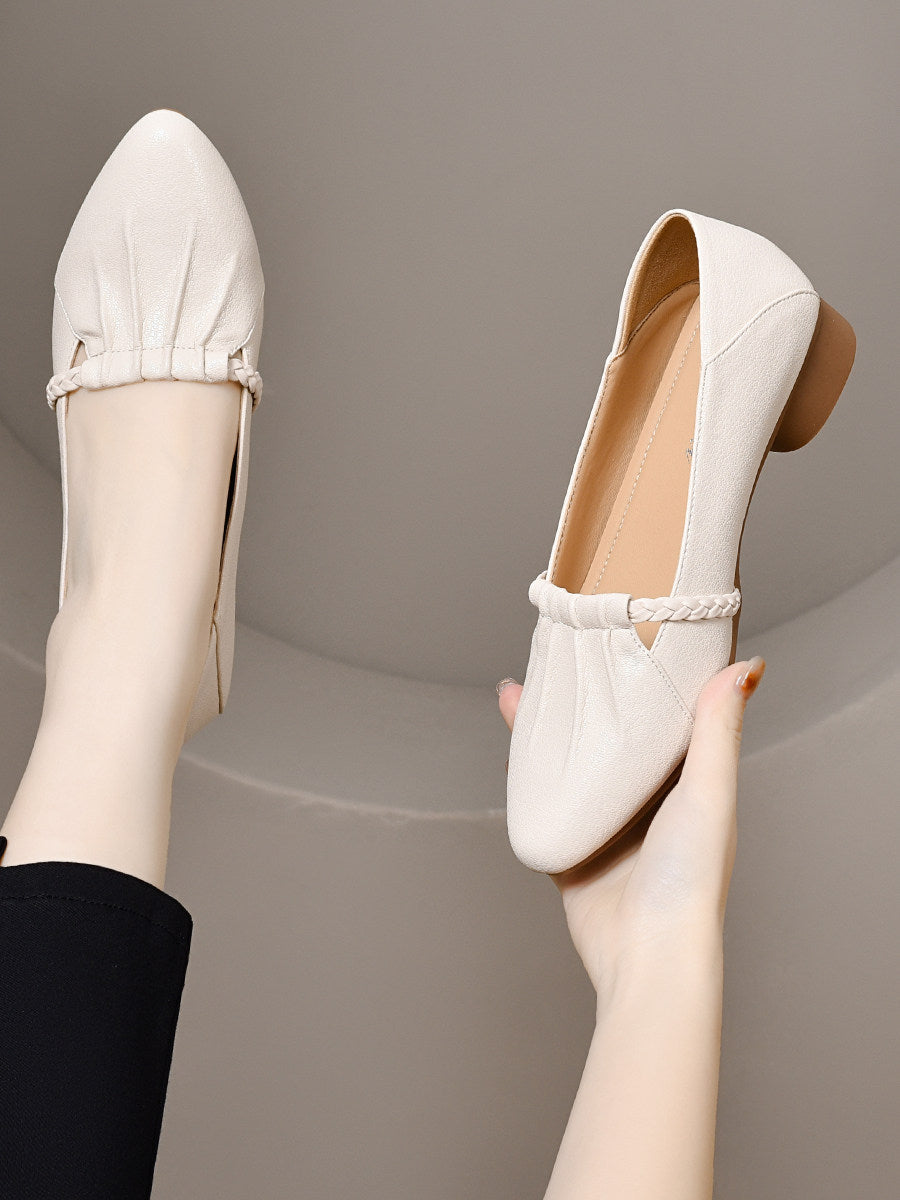 Women's Pointed-Toe Leather Loafers – view 1