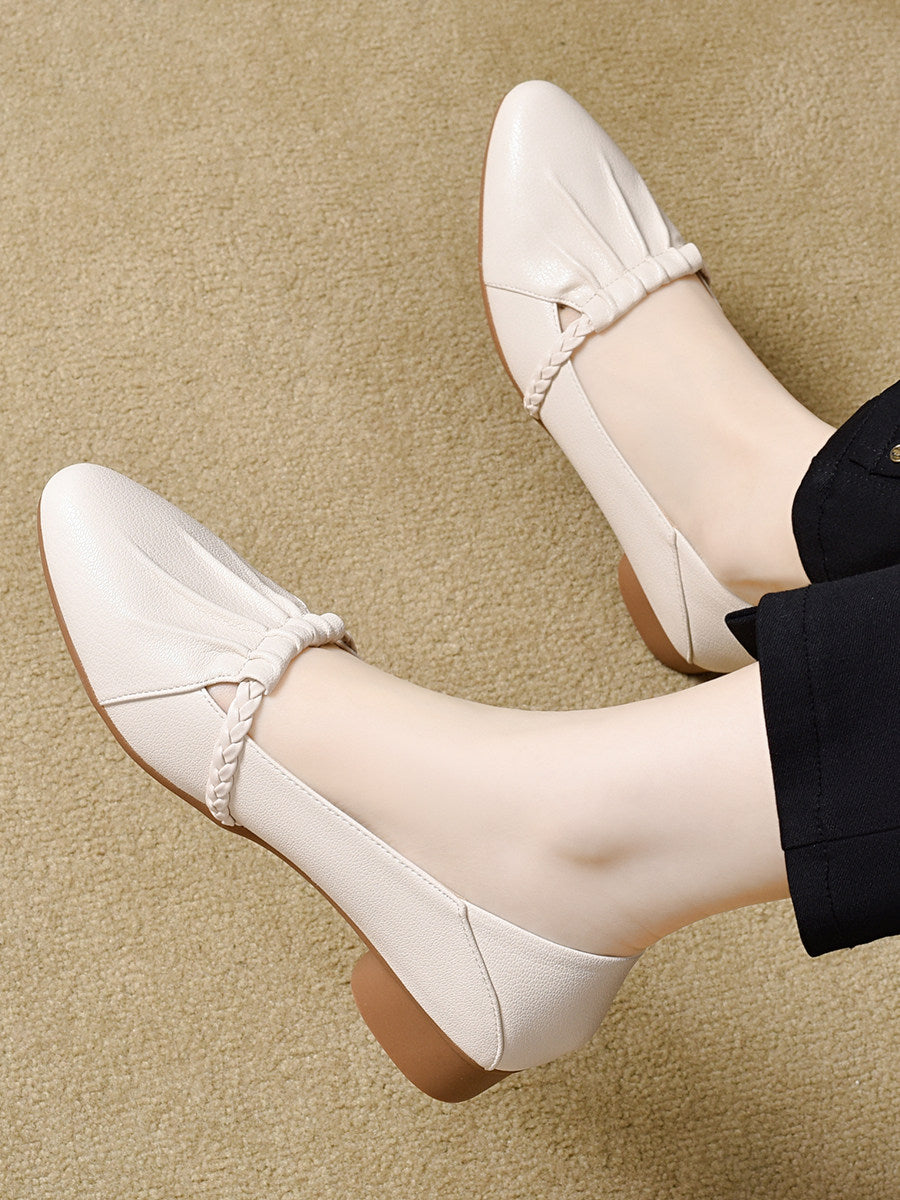 Women's Pointed-Toe Leather Loafers – view 3