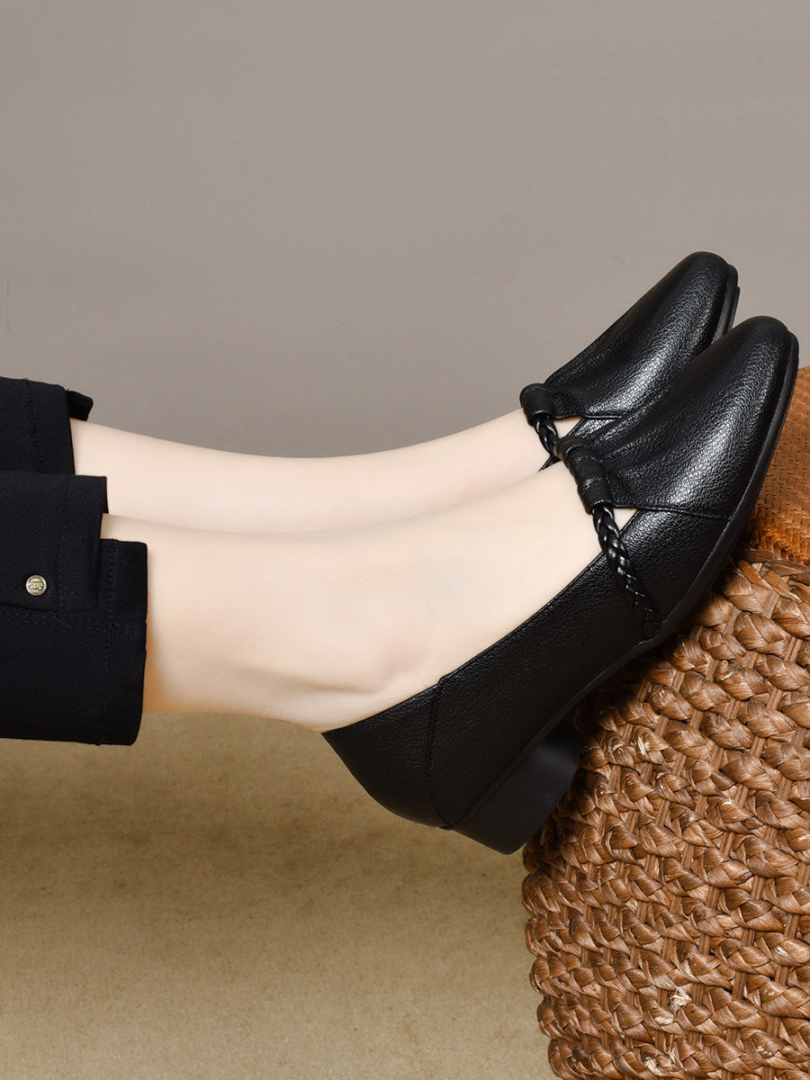 Women's Pointed-Toe Leather Loafers – view 4