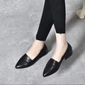 Women's Pointed-Toe Leather Block Heel Pumps – view 1
