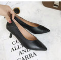 Women's Pointed-Toe Leather Stiletto Heel Pumps – view 1