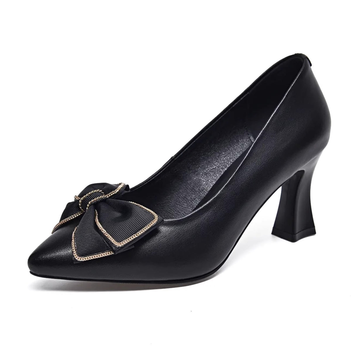 Women's Pointed-Toe Leather Pumps – view 2
