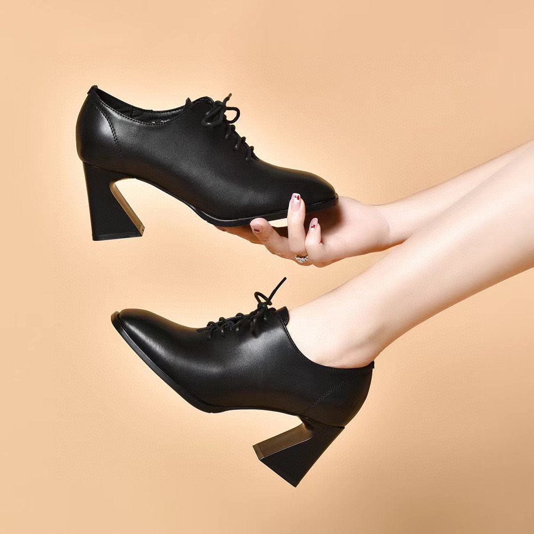 Women's Patent Leather Block Heel Pumps – view 2