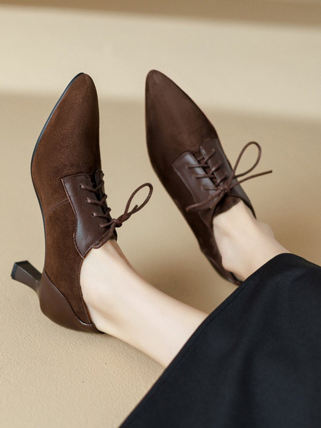 Women's Pointed-Toe Suede Leather Stiletto Heel Pumps – view 3