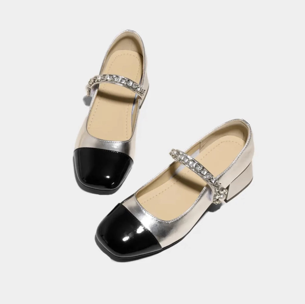Women's Leather Block Heel Mary Jane Pumps – view 3