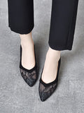 Women's Pointed-Toe Leather Stiletto Heel Pumps – view 1