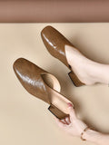 Women's Leather Block Heel Sandals – view 1