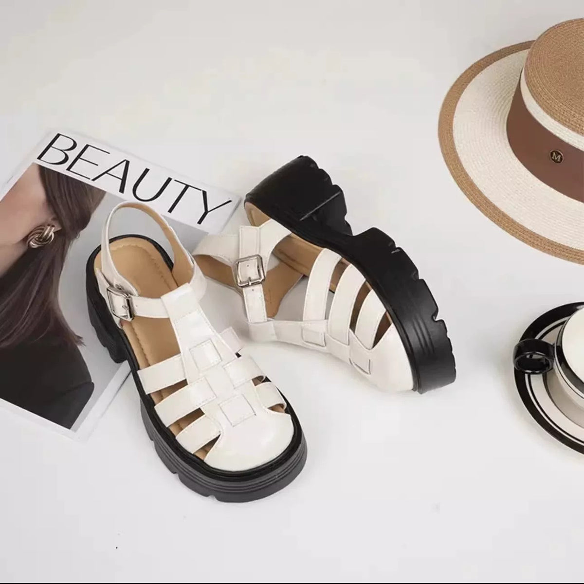 Women's Platform Leather Sandals – view 2