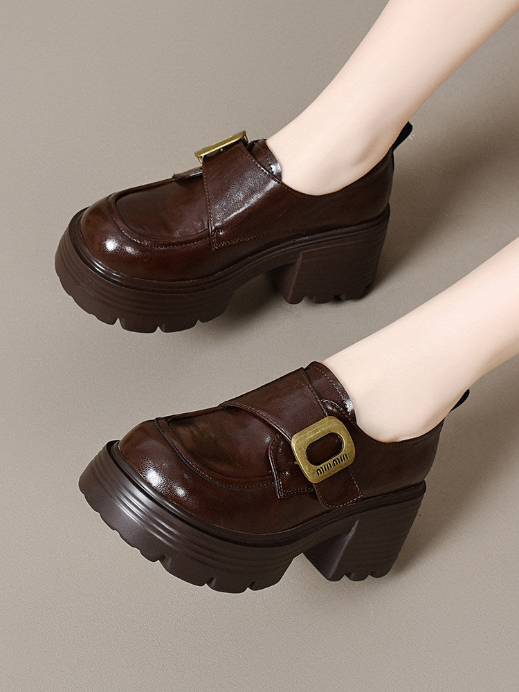 Women's Platform Leather Pumps – view 1