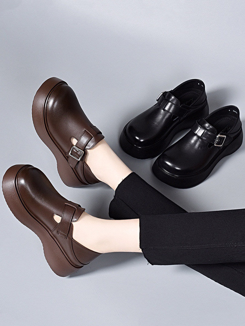 Women's Platform Leather Loafers – view 1