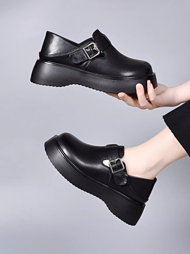 Women's Platform Leather Loafers – view 4