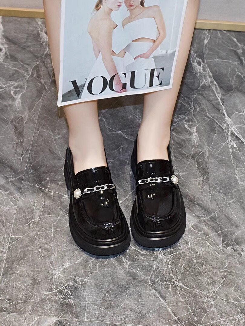 Women's Platform Leather Loafers – view 3