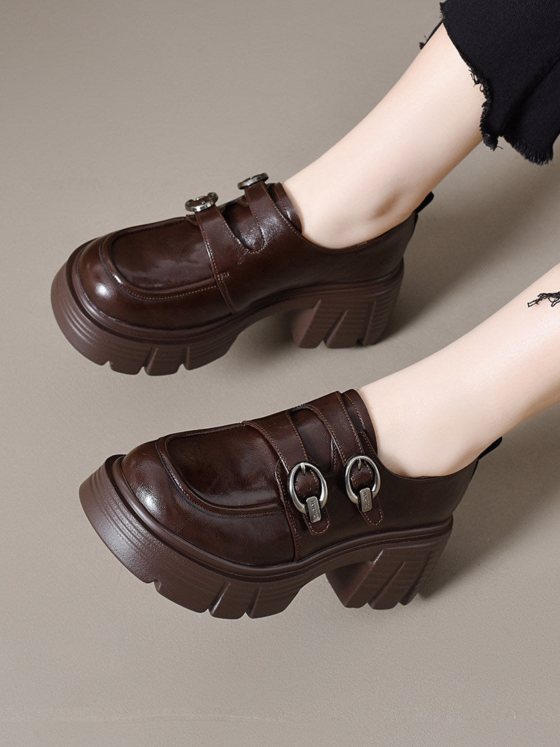 Women's Platform Leather Loafers – view 2