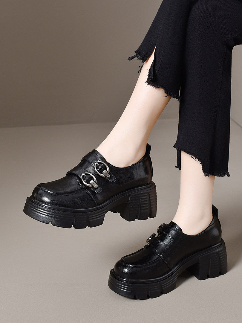 Women's Platform Leather Loafers – view 4