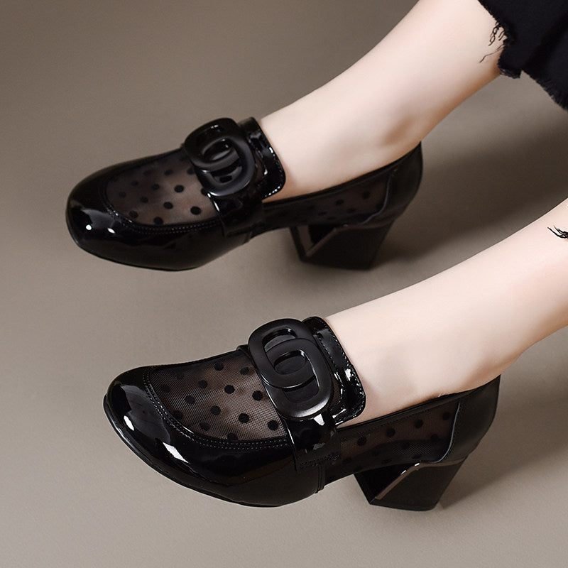 Women's Leather Block Heel Sandals – view 2