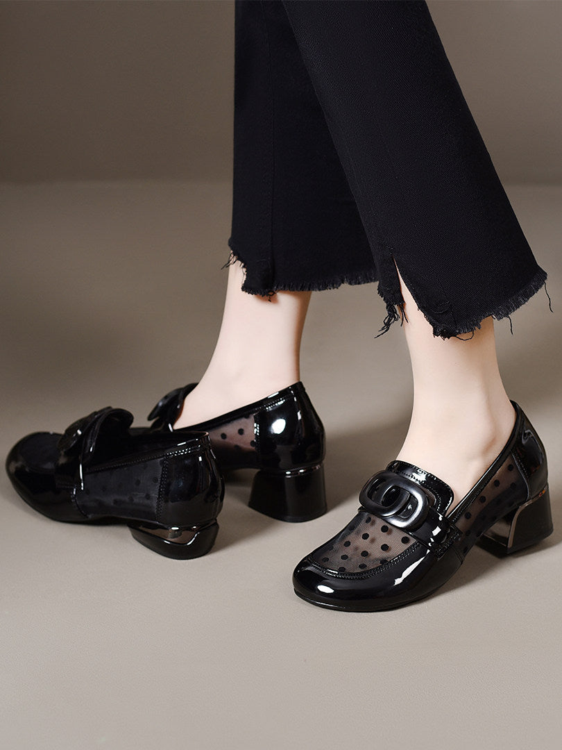 Women's Leather Block Heel Sandals – view 4