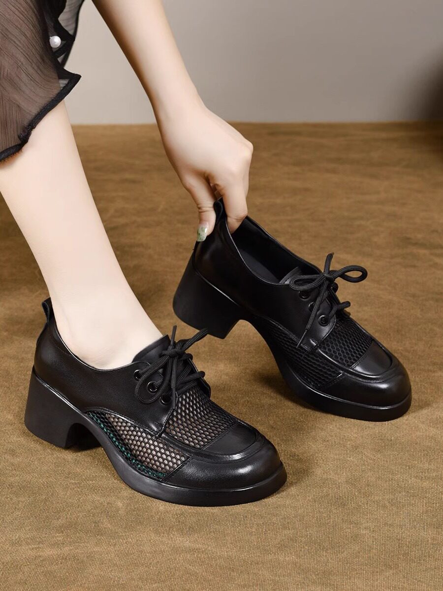 Women's Platform Leather Loafers – view 2