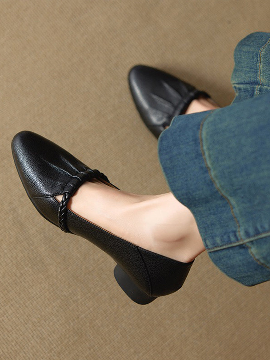Women's Pointed-Toe Leather Loafers – view 2
