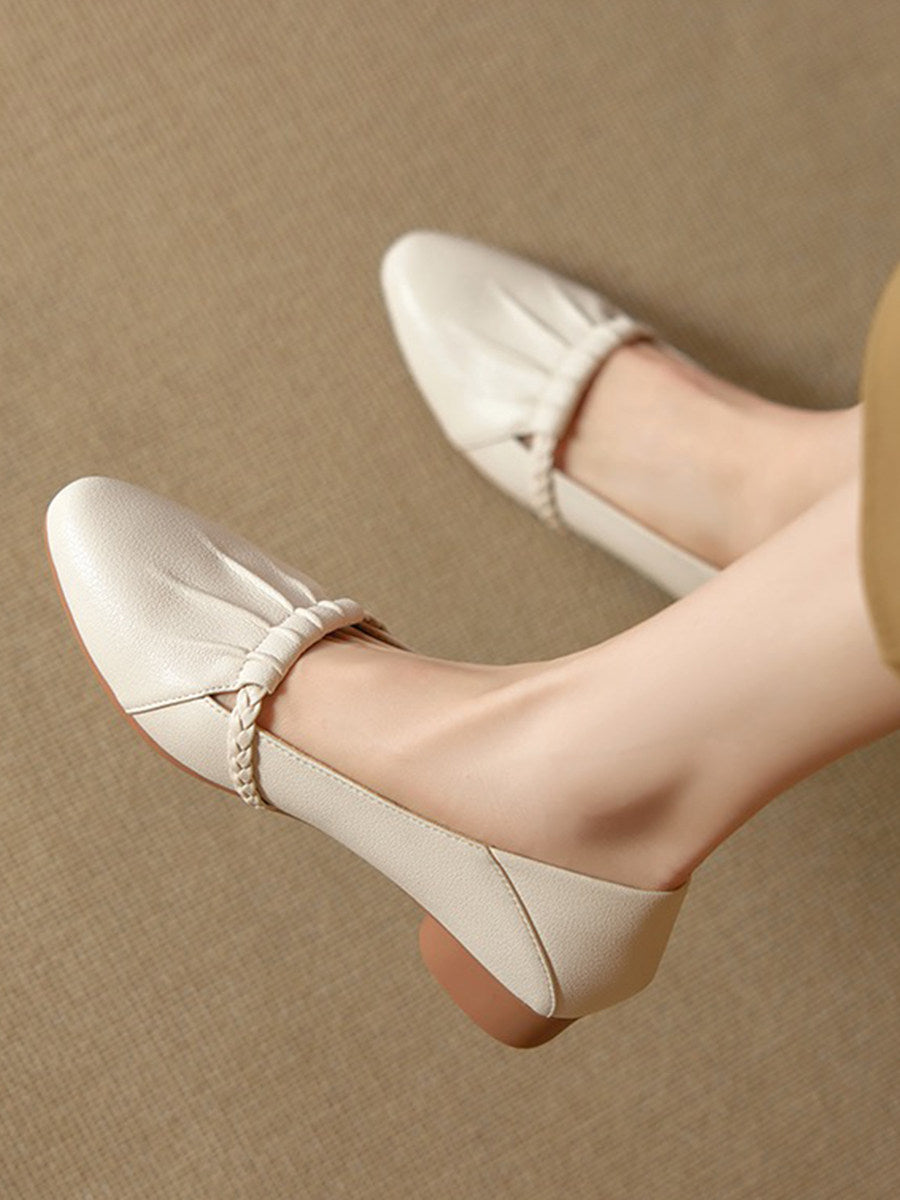 Women's Pointed-Toe Leather Loafers – view 3