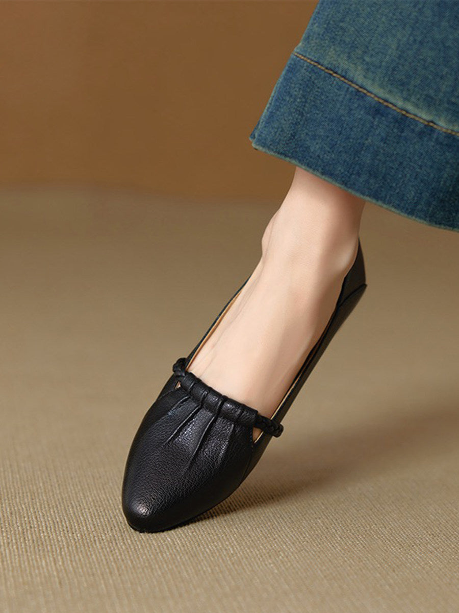 Women's Pointed-Toe Leather Loafers – view 4